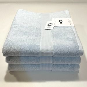 NEW UGG MARTIS BATH TOWELS SET OF 3 - ORGANIC COTTON TOWELS - UGG TOWELS